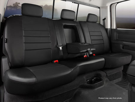 Product of Fia SL65-2 BLK/BLK LeatherLite™ Black Simulated Leather Seat Cover 