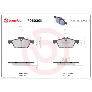 Brembo P06030n Brake Pad||p06030n_Drw.Jpg||87||brmp06030n||1752194