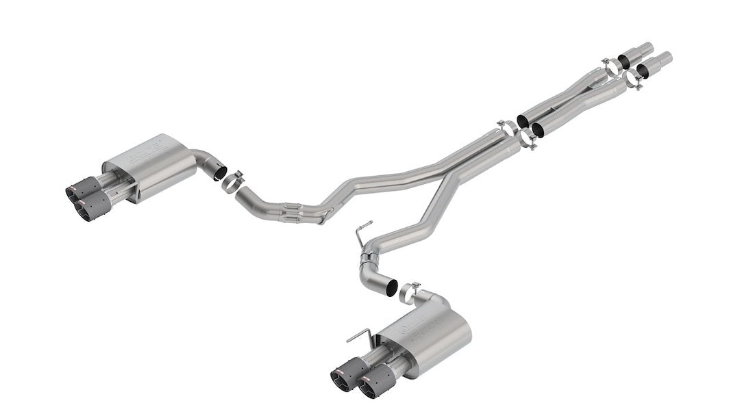 Product of Borla 140746CF ATAK ® Series Cat Back System Dual Exhaust System Kit 
