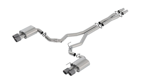 Product of Borla 140746CF ATAK ® Series Cat Back System Dual Exhaust System Kit 