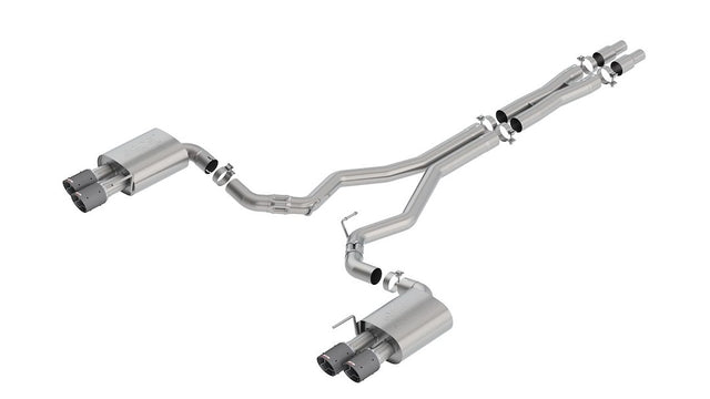 Product of Borla 140746CF ATAK ® Series Cat Back System Dual Exhaust System Kit 