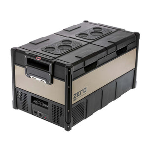 Product of ARB 3.3 Cubic Feet Dual Compartment 2 Door Refrigerator , Black/ Tan 