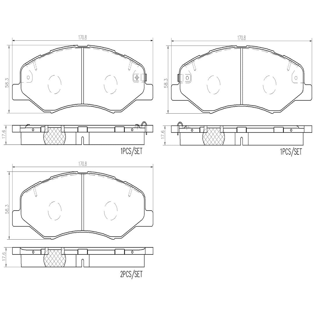 Product of Brembo P28102N Brake Pad - Set Of 4 