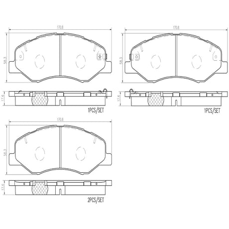 Product of Brembo P28102N Brake Pad - Set Of 4 
