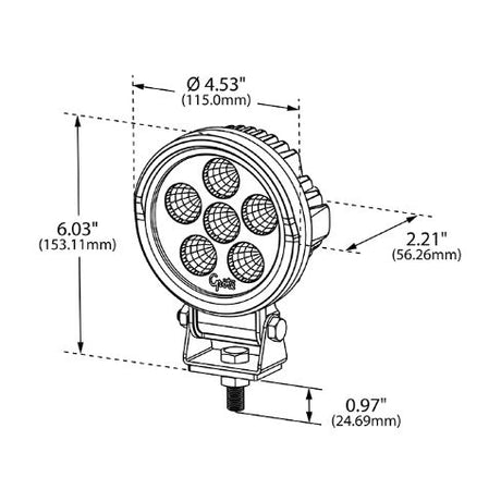 Grote Industries Bz101-5 Work Light||bz101-5_1.Jpg||86||g17bz1015||1377810