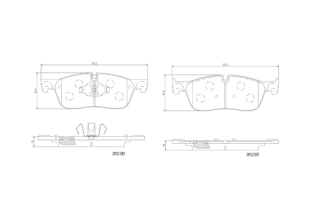 Product of Brembo P36035N Brake Pad - Set Of 4 