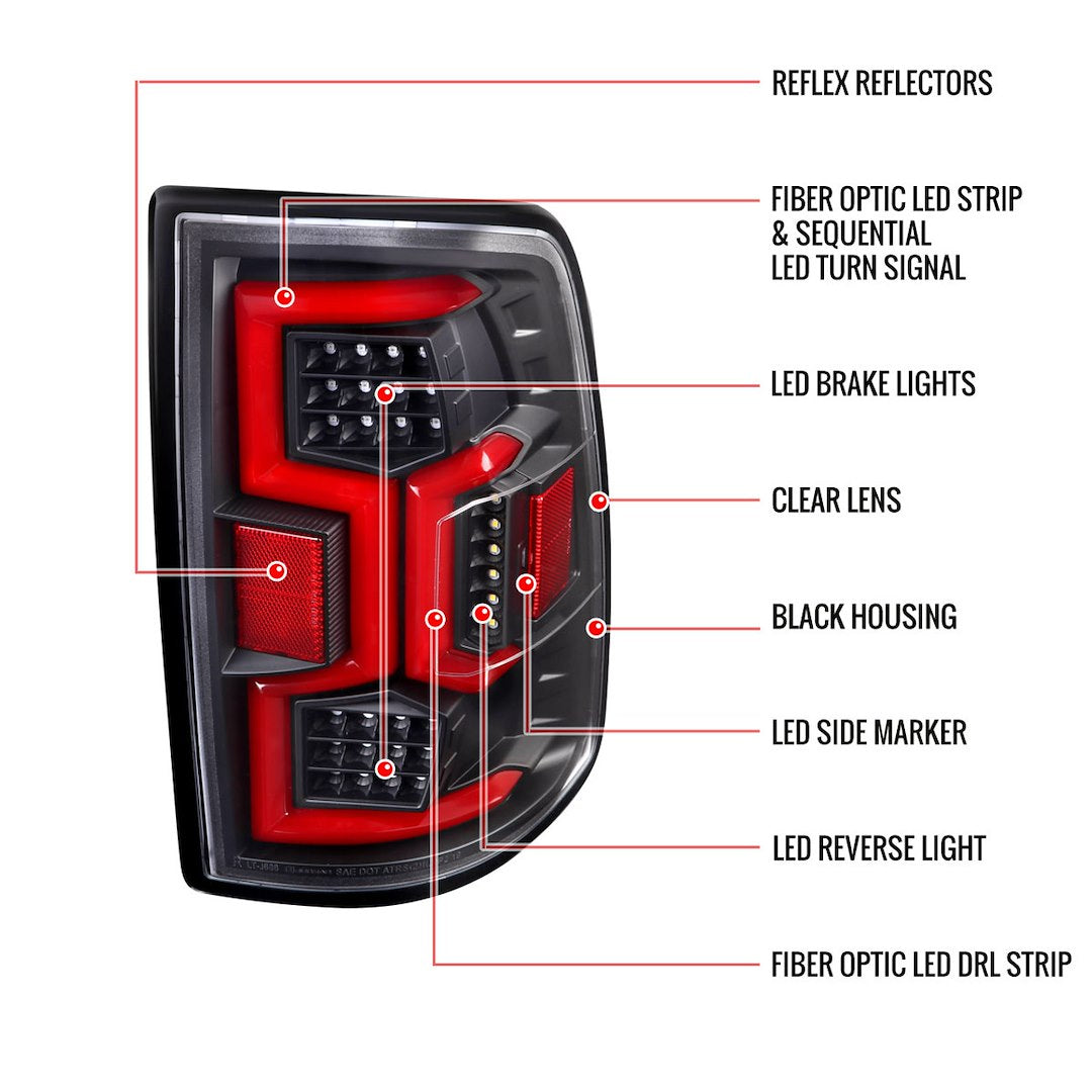 Product of Spec-D Tuning LT-RAM1925JRLD-SQ-TM Tail Light Assembly 