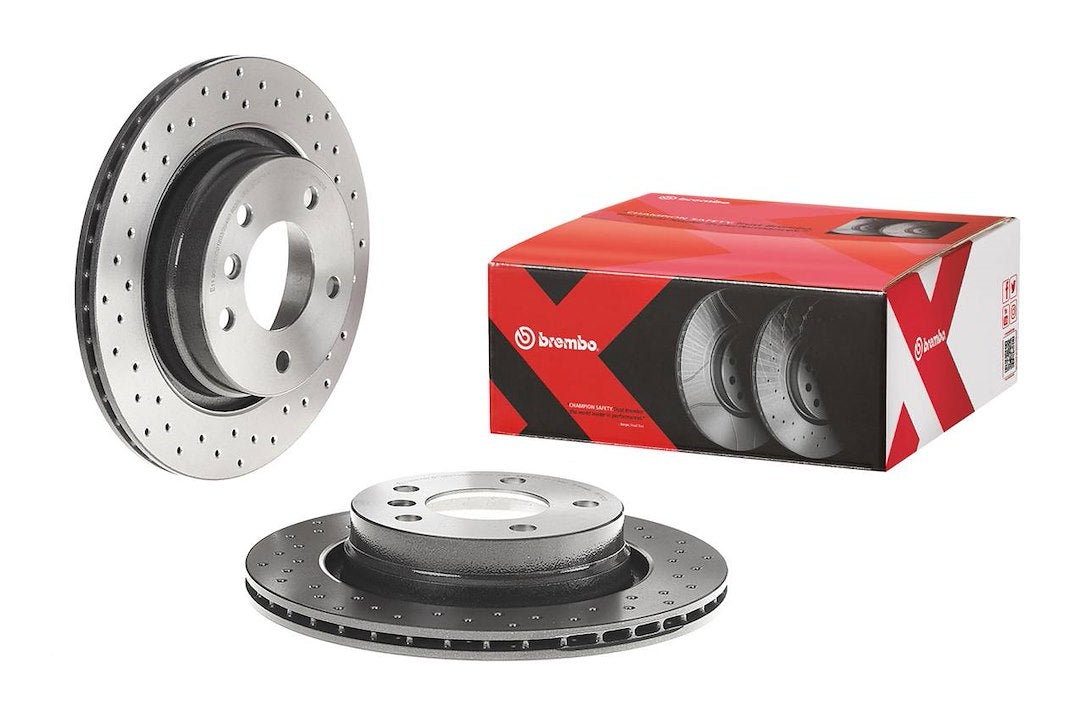 Product of Brembo 0977021XC02 Xtra Vented Cross Drilled 1 Piece Brake Rotor 