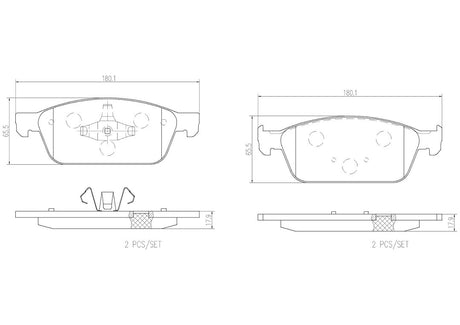 Product of Brembo P24157N Brake Pad - Set Of 4 