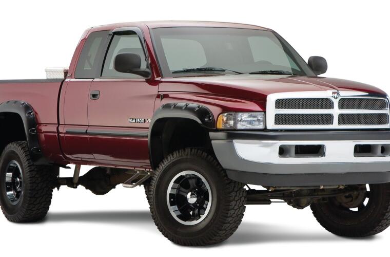 Product of Bushwacker 50908-02 Pocket Style/ Exposed Fasteners Black Fender Flare - Set Of 4 