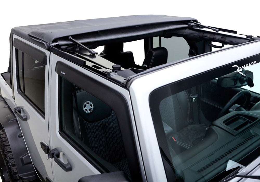 Product of Rampage 139935 Fastback Top Black Diamond Sailcloth Fabric Soft Top 