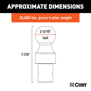 Curt 60629 Gooseneck Trailer Hitch Ball||60629_3008x1990_Ca.Jpg||93||c9360629||1376309