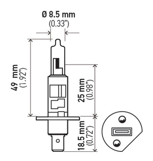 Hella H1 24v Headlight Bulb||h1 24v.Pt01.Jpg||86||h57h124v||1079206