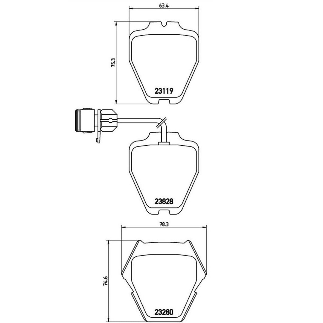 Product of Brembo P85054 Brake Pad - Set Of 4 