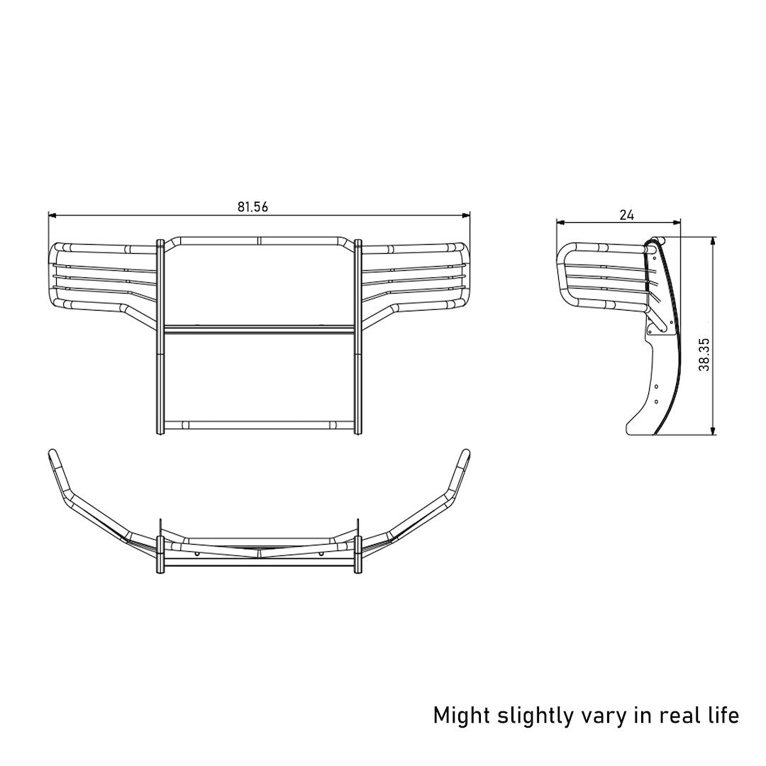 Product of Black Horse Offroad 17GS14MA-PLFB Grille Guard  