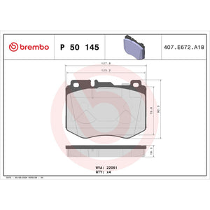 Brembo P50145 Brake Pad||p50145_Drw.Jpg||87||brmp50145||1753710