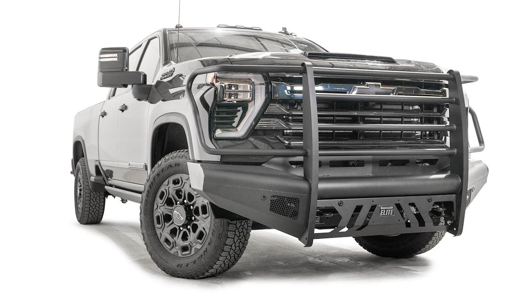 Product of Fab Fours CH24-Q6160-1 Black Steel Elite Steel Matte Powder Coated Bumper 