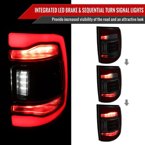 Product of Spec-D Tuning LT-RAM13SMLED-SQ-RS Tail Light Assembly 