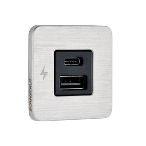 Scanstrut Sc-Tile-11 Usb Outlet||sc-Tile-11 Usb-A Usb-C Stainless Steel 3.4.Jpg||86||scasctile11||1744839
