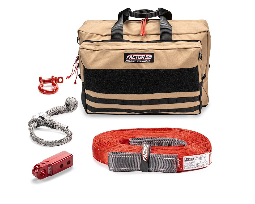 Factor 55 00485-01-Large Vehicle Recovery Kit||00485-01 Owyhee Kit - Tan Large - Red.Jpg||85||fac0048501lar||1713501