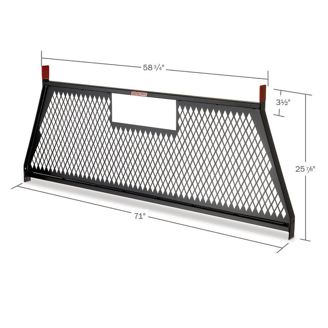 Product of Weather Guard (Werner) 1906-5-02 Threaded Fasteners Black Powder Coated Mesh Headache Rack 