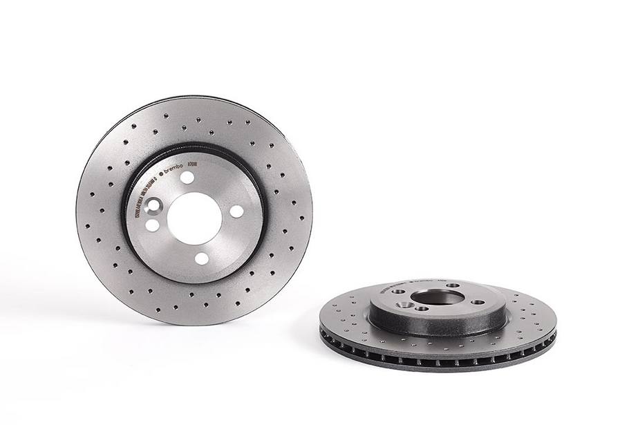 Product of Brembo 09A7611XC02 Xtra Vented Cross Drilled 1 Piece Brake Rotor 