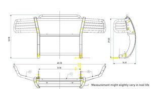 Product of Black Horse Offroad 17FR20MA-PLFR Grille Guard  