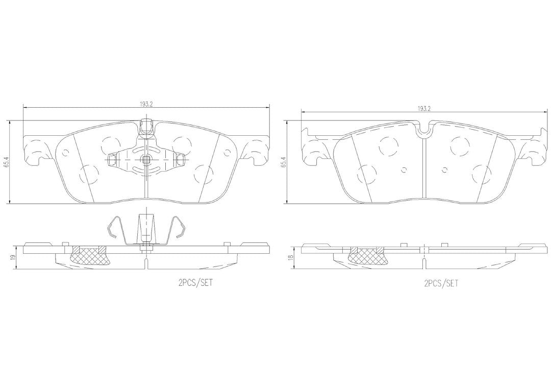 Product of Brembo P44026N Brake Pad - Set Of 4 