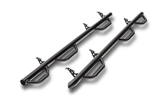 Product of N-Fab D20112MC-6-TX Black Matte Textured Powder Coated Round Nerf Bar - Truck Wheel To Wheel 