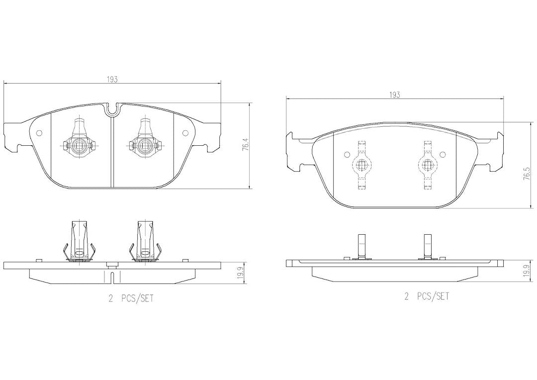 Product of Brembo P85128N Brake Pad - Set Of 4 