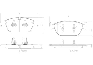 Product of Brembo P85128N Brake Pad - Set Of 4 