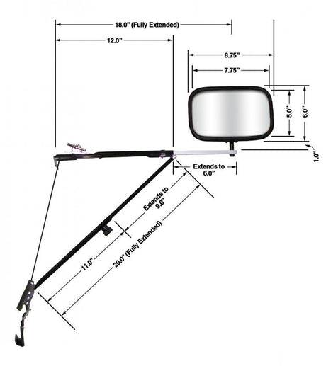 Product of Cipa Usa 11650 Exterior Towing Mirror
