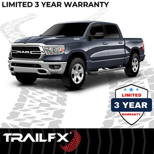 Product of TrailFX A0049B TFX Round Tube Side Steps Nerf Bar With Surface Steps 