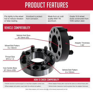 Coyote Wheel Accessories 6135-6135h-C Wheel Adapter||2_Product_Features_29.Jpg||86||rev61356135hc||968037