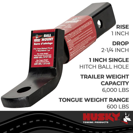 Product of Husky Towing 31360 2 Inch Receiver Trailer Hitch Ball Mount 