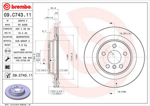 Product of Brembo 09C74311C02 Vented 1 Piece Brake Rotor 