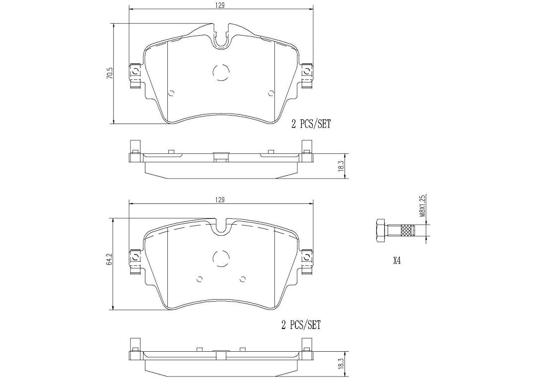 Product of Brembo P06092N Brake Pad - Set Of 4 