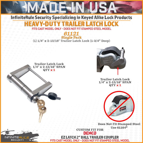 Infiniterule 61121-S Trailer Hitch Lock||61121-S_1.Jpg||86||inf61121s||2254474