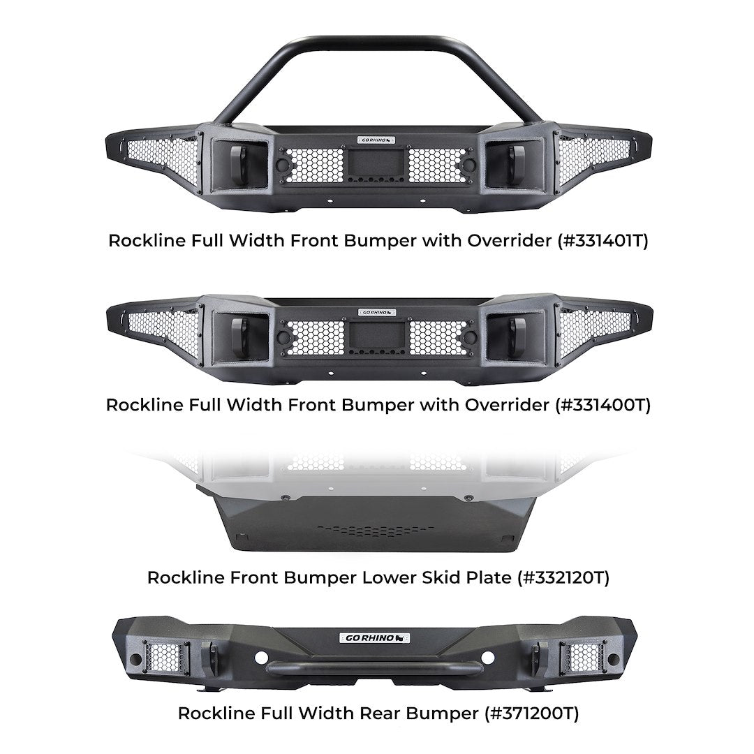 Product of Go Rhino 371400T Rockline Steel Textured Powder Coated Bumper 