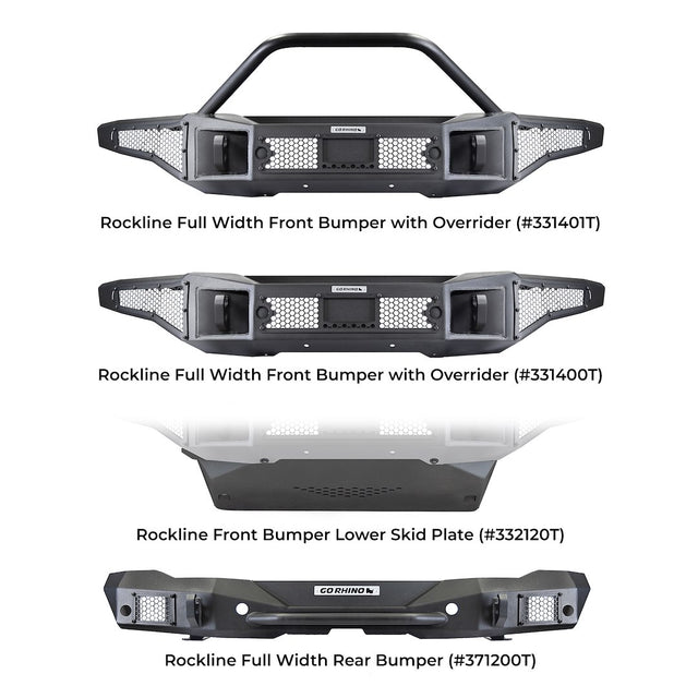 Product of Go Rhino 371400T Rockline Steel Textured Powder Coated Bumper 