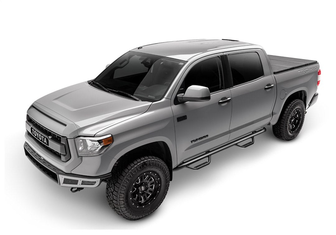 Product of N-Fab C1489CC-TX Black Matte Textured Powder Coated Round Nerf Bar - Truck Wheel To Wheel 