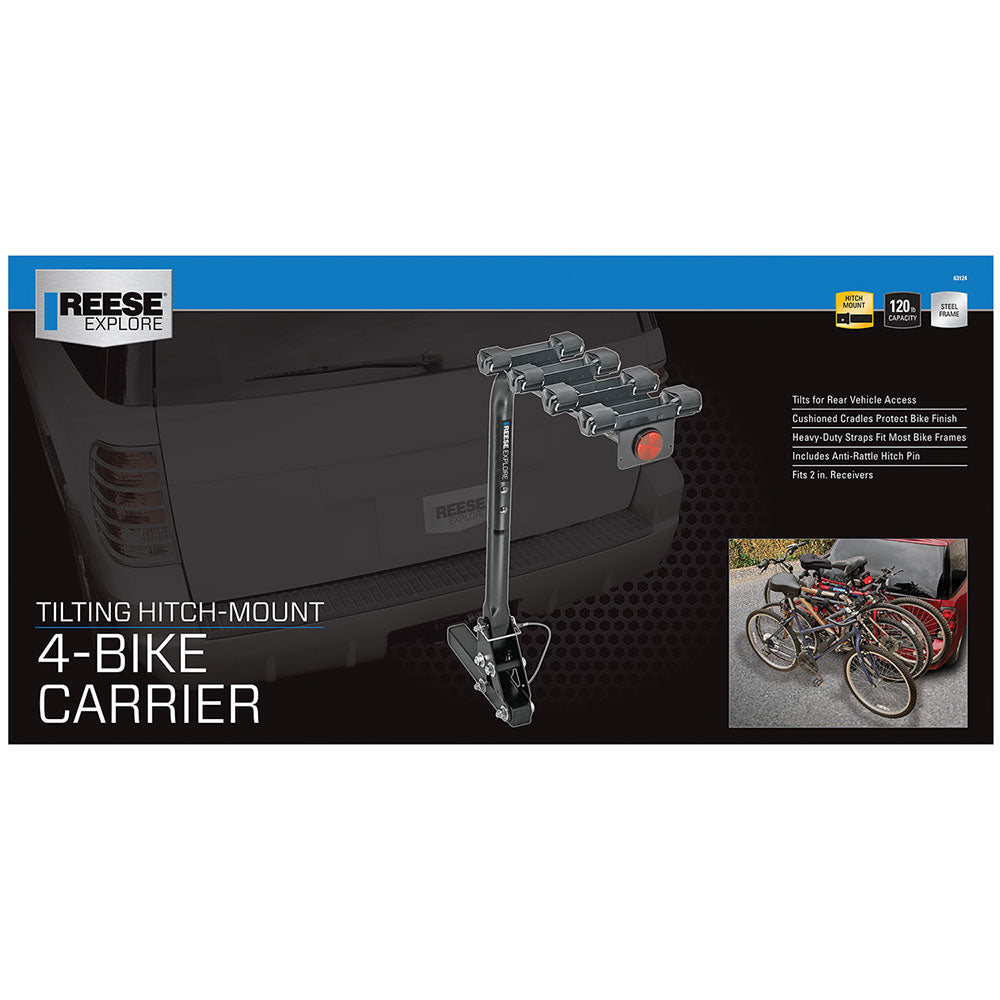 Product of Pro Series Hitch 63124 4 Bikes Bike Frame Clamp Bike Rack - Receiver Hitch Mount No 