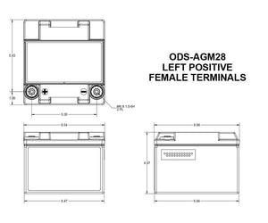 Product of Odyssey Battery Ods-Agm28 Battery