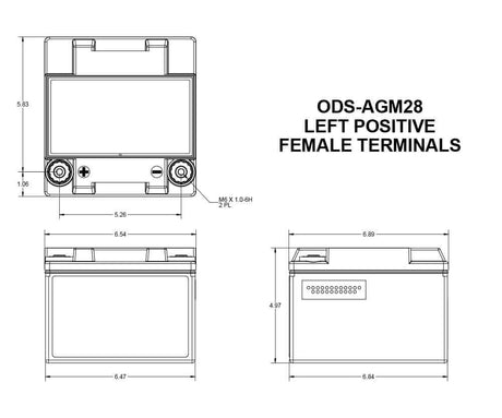 Product of Odyssey Battery Ods-Agm28 Battery