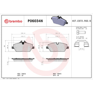 Brembo P06034n Brake Pad||p06034n_Drw.Jpg||91||brmp06034n||1752222