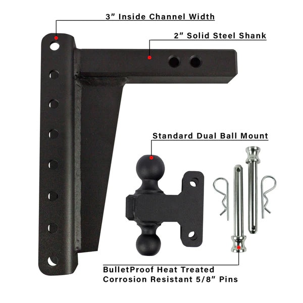 Product of Bulletproof Hitches HD2010 2 Inch Receiver Trailer Hitch Ball Mount 