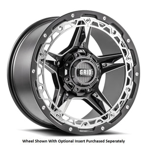Grid Wheels Gd0418090655g108 Wheel||grid-Gd4-Gloss-Graphite-With-Chrome-Insert-V2_1.Jpg||87||grw4189655g1||2317754