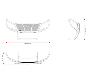 Black Horse Offroad Ru-Dosp07-B-Plr Grille Guard||||94||blkrudosp07bp||2008073