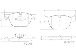 Product of Brembo P06049N Brake Pad - Set Of 4 