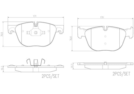 Product of Brembo P06049N Brake Pad - Set Of 4 